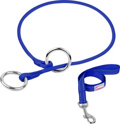 BARKBAY Martingale Reflective Dog Collar & Leash, Sapphire Blue, 27.5 to 29.5-in neck, 3/8-in wide slide 1 of 9