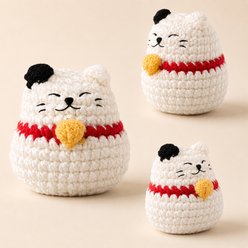 Chunkle & Puff Gogo the Lucky Cat Chunkle Chunk Weighted Cat Toy slide 2 of 6