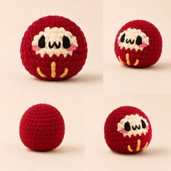 Chunkle & Puff Ichigo the Japanese Daruma Chunkle Puff Cat Toy slide 2 of 6