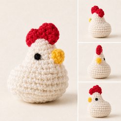 Chunkle & Puff Cabbage the Hen Chunkle Chunk Weighted Cat Toy slide 2 of 6