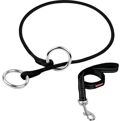 BARKBAY BARKBAY Slip Lead for Dog Collar & Leash, Black, 17.5 to 19.5-in neck, 3/8-in wide
