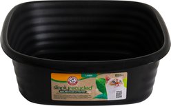 Arm & Hammer Simply Recycled Cat Litter Pan, Black, Large