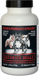 Maximum Bully Ultimate Performance Supplement with Amino Acids High Calorie Supplement for Dogs, 60 count