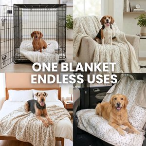 Arlee Home & Pet Waterproof Dog & Cat Throw Blanket, 60 x 70 x 0.5-in, Cream