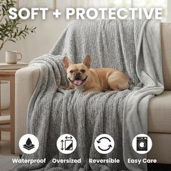 Arlee Home & Pet Waterproof Dog & Cat Throw Blanket, 60 x 70 x 0.5-in, Charcoal slide 2 of 9