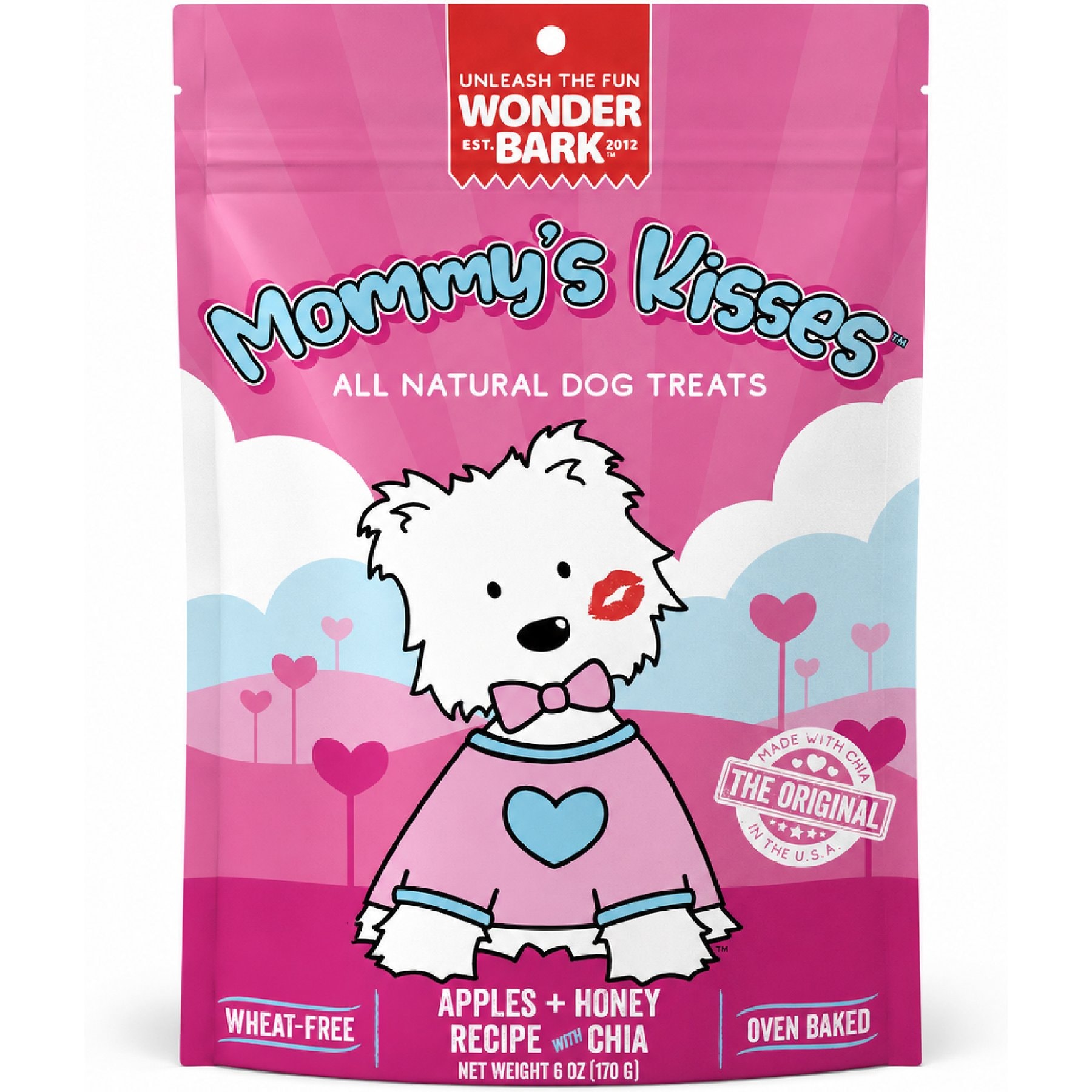 Wonder Bark Everyday Mommy's Kisses Variety Flavor Crunchy Dog Treats, 6-oz bag