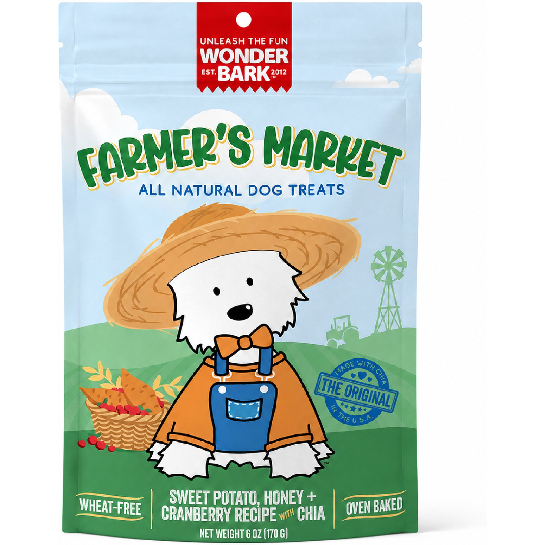 Wonder Bark Everyday Farmer's Market Crunchy Dog Treats, 6-oz bag