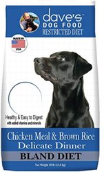 Dave's Pet Food Chicken Meal & Brown Rice Delicate Dinner Dry Dog Food, 30-lb bag
