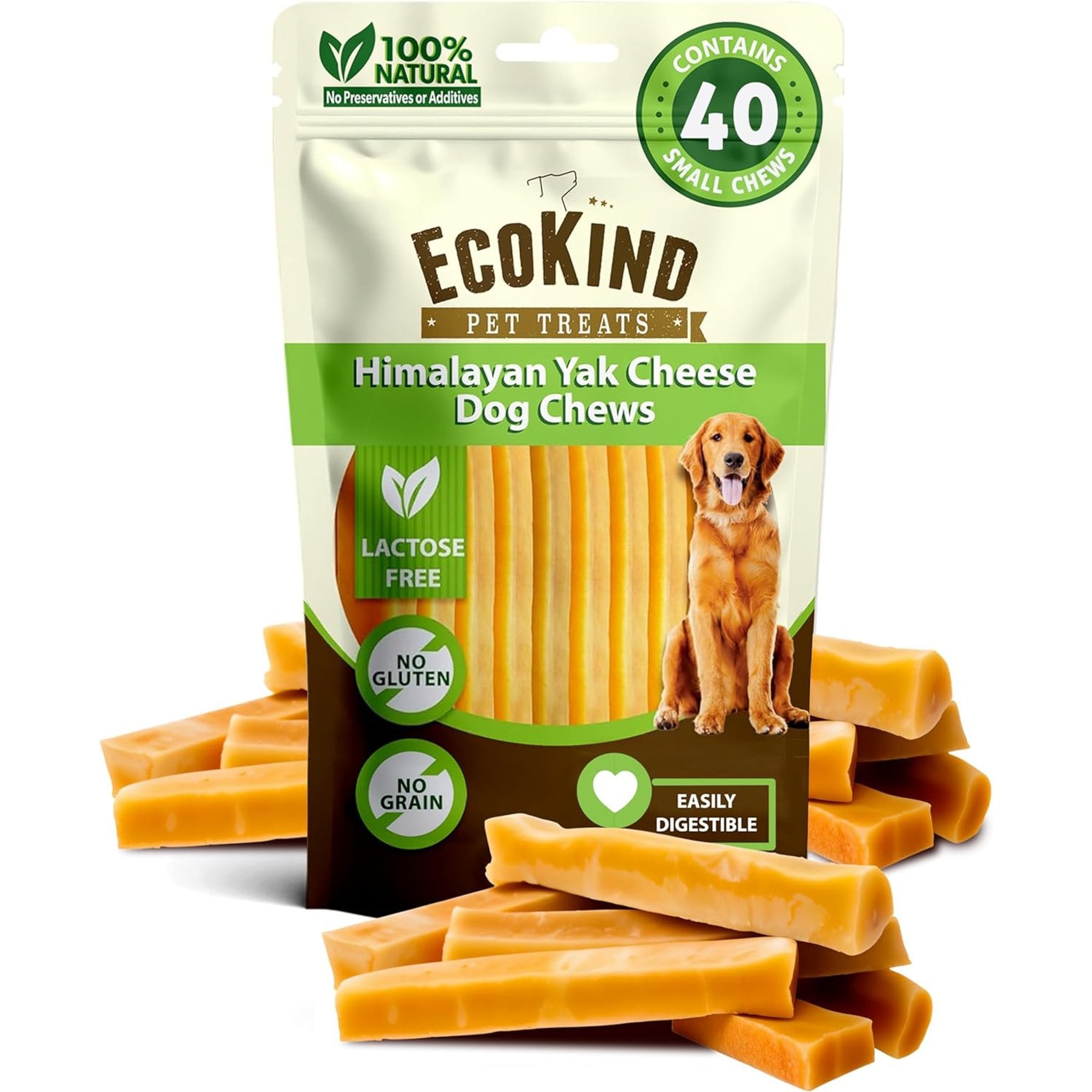 EcoKind Yak Milk Small Dog Chews, 40 count
