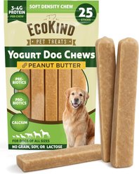 EcoKind Pet Treats Premium Peanut Butter Flavored Yogurt Dog Treats, 25 count