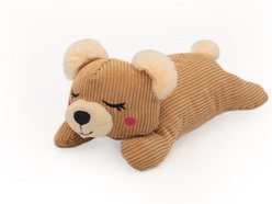 ZippyPaws Snooziez with Shhhqueaker Bear Plush Dog Toy