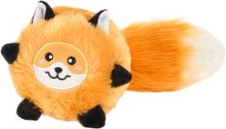 ZippyPaws Bushy Throw Fox Squeaky Plush Dog Toy