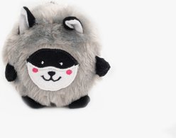 ZippyPaws Bushy Throw Raccoon Squeaky Plush Dog Toy slide 2 of 5