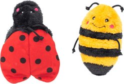ZippyPaws Bee & Ladybug Crinkle Variety Pack Dog Toy, 2 count