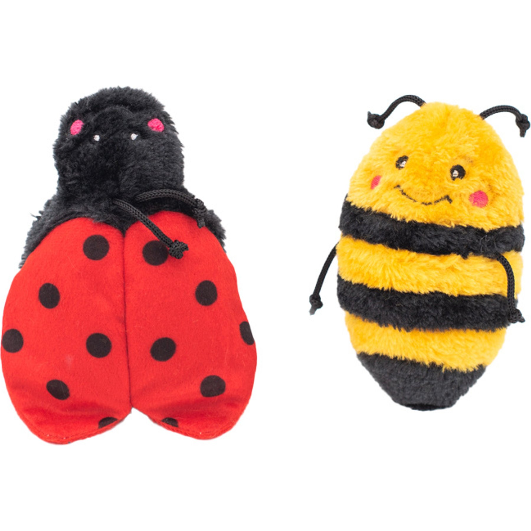 ZippyPaws Bee & Ladybug Crinkle Variety Pack Dog Toy, 2 count