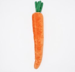 ZippyPaws Jigglerz Carrot Squeaky Plush Dog Toy slide 2 of 3