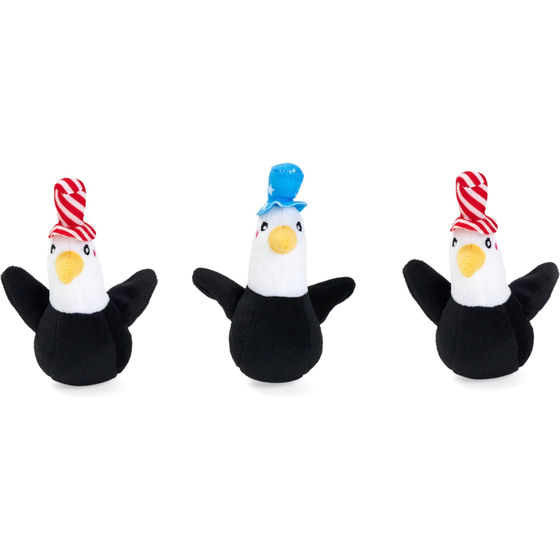 ZippyPaws Miniz Eagles Squeaky Variety Pack Dog Toy, 3 count