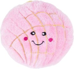 ZippyPaws NomNomz Pink Pan Dulce Squeaky Plush Dog Toy