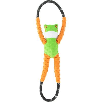 ZippyPaws ZippyPaws RopeTugz Tree Frog Squeaky Rope Tug Dog Toy