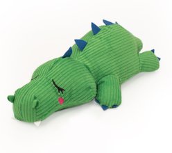 ZippyPaws Snooziez with Shhhqueaker Alligator Plush Dog Toy