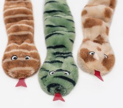 ZippyPaws Skinny Peltz Desert Snakes Stuffing Free Plush Dog Toy, Large, 3 count slide 2 of 3