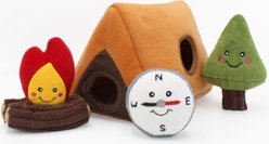 ZippyPaws Zippy Burrow Camping Tent Squeaky Hide & Seek Dog Toy