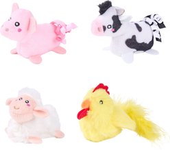 ZippyClaws Farm Friends Catnip Cat Toy, 4 count