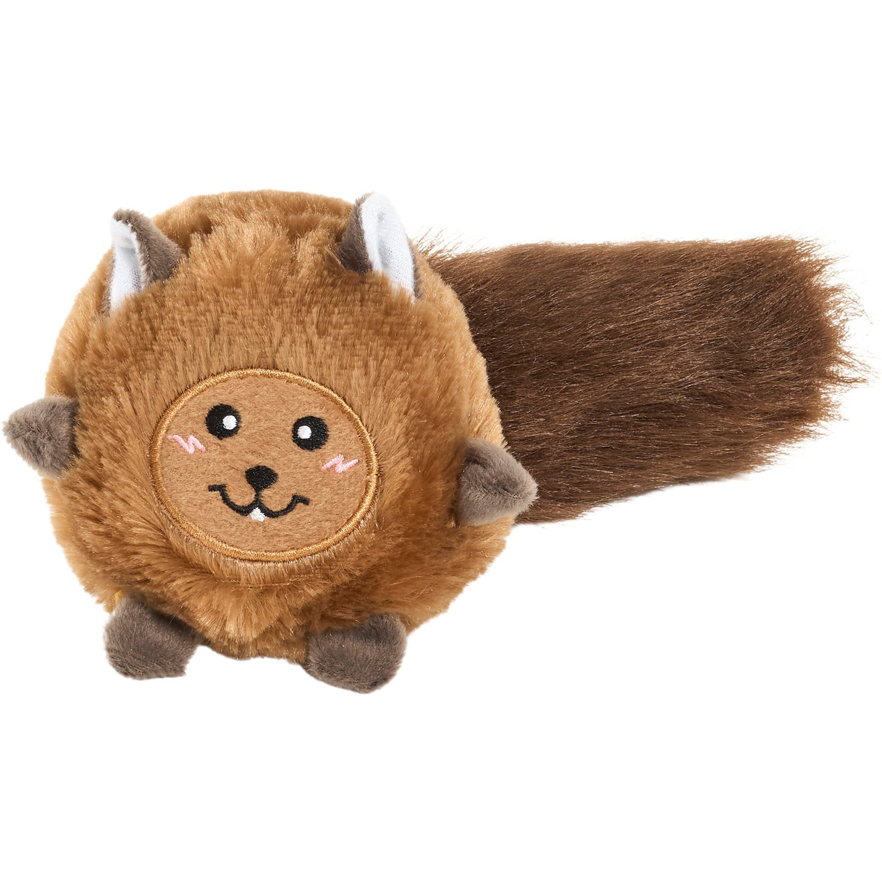 ZippyPaws Bushy Throw Squirrel Squeaky Plush Dog Toy
