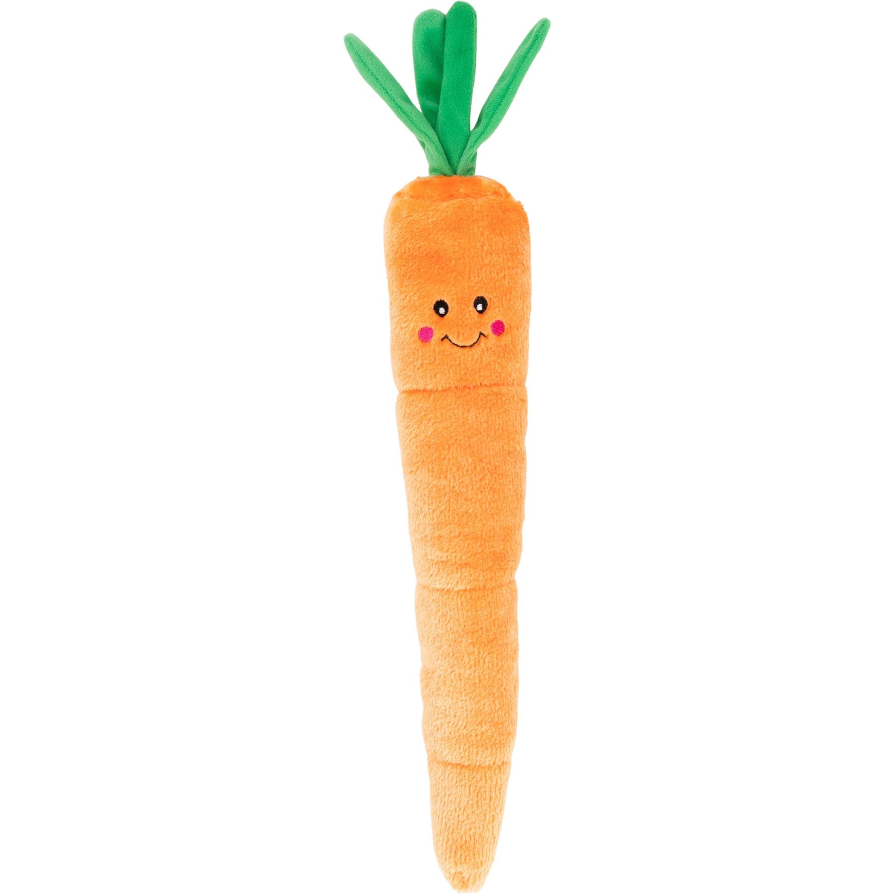 ZippyPaws Jigglerz Carrot Squeaky Plush Dog Toy