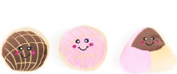 ZippyPaws Miniz Pan Dulce Squeaky Variety Pack Dog Toy, 3 count