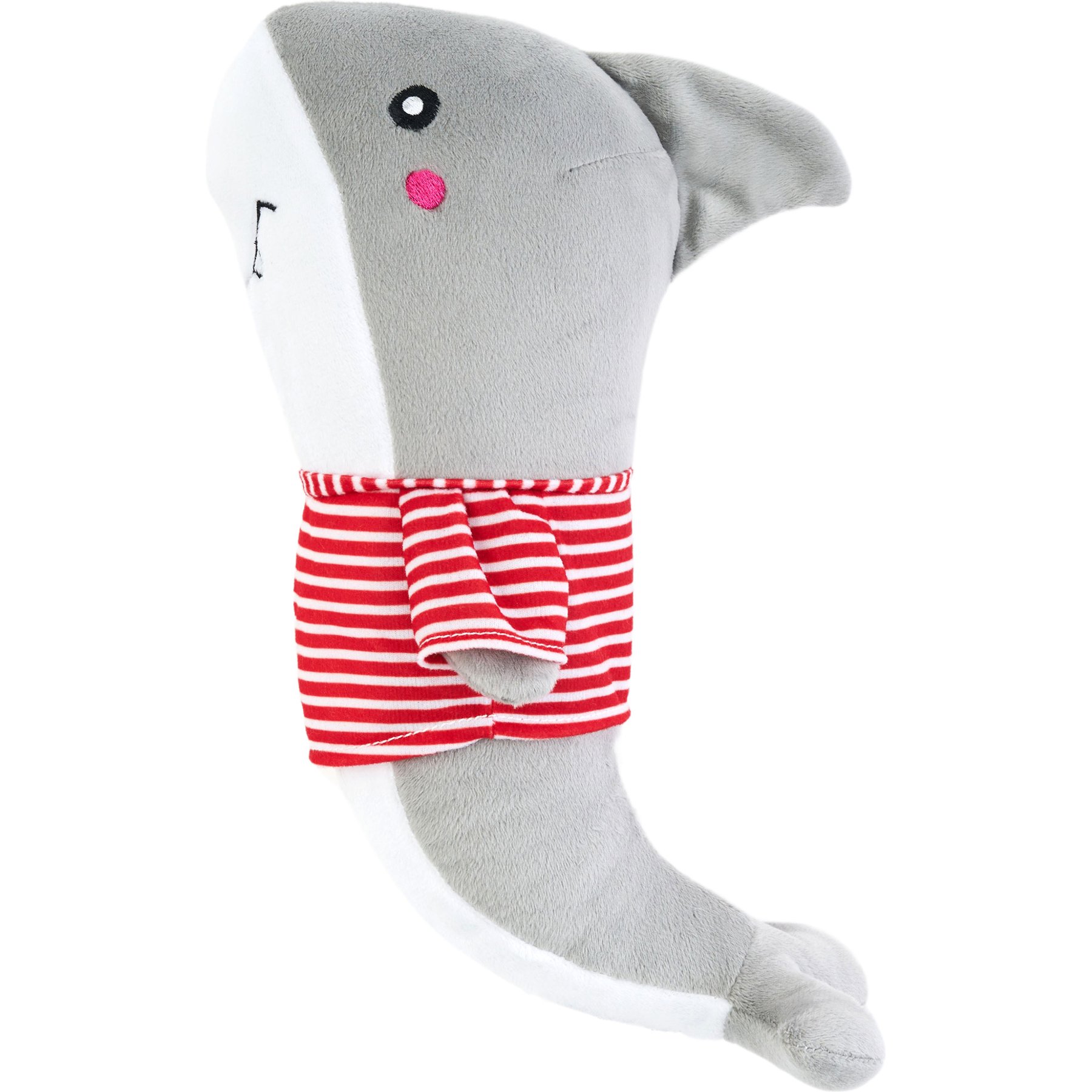 ZippyPaws Playful Pal Shelby the Shark Squeaky Plush Dog Toy