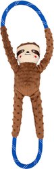 ZippyPaws RopeTugz Sloth Squeaky Rope Tug Dog Toy