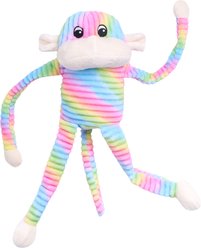 ZippyPaws Spencer the Crinkle Monkey Rainbow Plush Dog Toy, Large