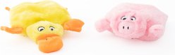 ZippyPaws Squeakie Pad Duck Pig Squeaky Variety Pack Dog Toy