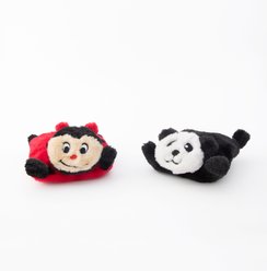 ZippyPaws Squeakie Pad Ladybug Panda Squeaky Variety Pack Dog Toy slide 1 of 2