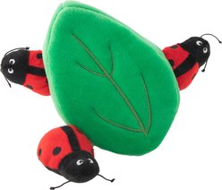ZippyPaws Zippy Burrow Ladybug in Leaf Squeaky Hide & Seek Dog Toy