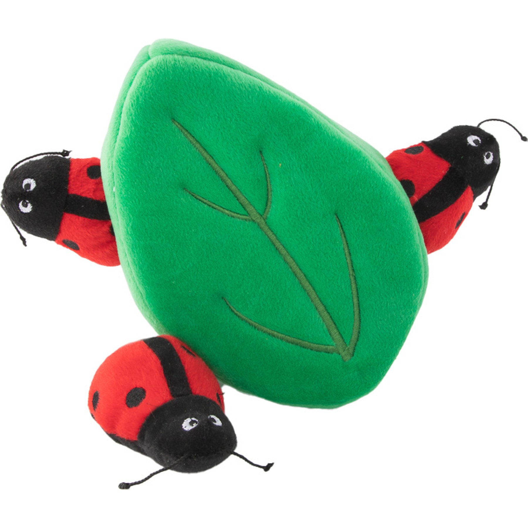 ZippyPaws Zippy Burrow Ladybug in Leaf Squeaky Hide & Seek Dog Toy