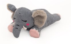 ZippyPaws Snooziez with Shhhqueaker Elephant Plush Dog Toy