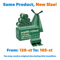 Earth Rated Dog & Cat Waste Removal Bags with Handle, Unscented, 105 count slide 2 of 7