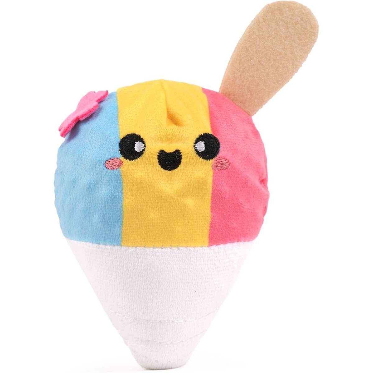 HugSmart Squeaky Spiky Ball Plush Shaved Ice Dog Toy, Medium