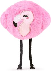 HugSmart Squeaky Spiky Ball Plush Flamingo Dog Toy, Medium