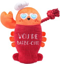 HugSmart Lobster Plush with Rope Tug Dog Toy, Medium/Large