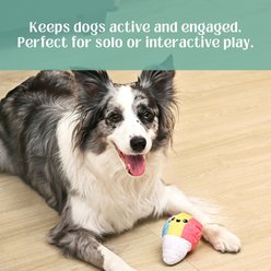 HugSmart Squeaky Spiky Ball Plush Shaved Ice Dog Toy, Medium slide 2 of 5
