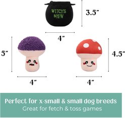HugSmart Halloween Witch's Brew Plush Squeaky Variety Pack Dog Toy, X-Small/Small, 3 count slide 2 of 5