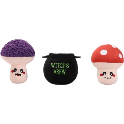 HugSmart HugSmart Halloween Witch's Brew Plush Squeaky Variety Pack Dog Toy, X-Small/Small, 3 count