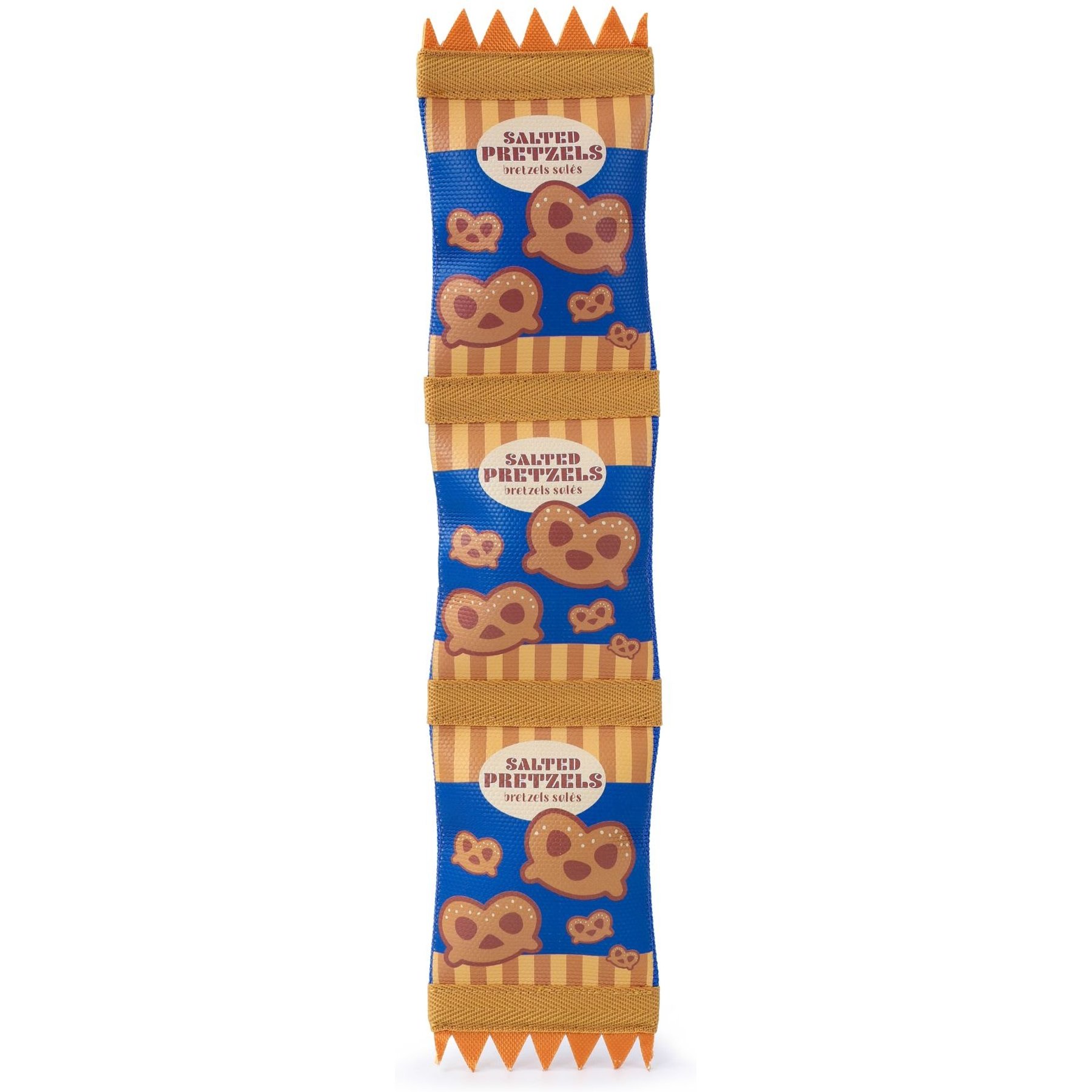 HugSmart Pretzels Firehose Squeaky Dog Toy, Medium/Large