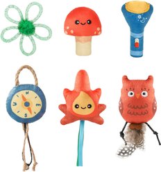 HugSmart Camping Variety Pack Plush Cat Toy with Catnip, 6 count
