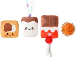 HugSmart S'mores Variety Pack Plush Cat Toy with Catnip, 4 count