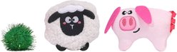 HugSmart Sheep & Pig Variety Pack Plush Cat Toy with Catnip, 3 count slide 1 of 5