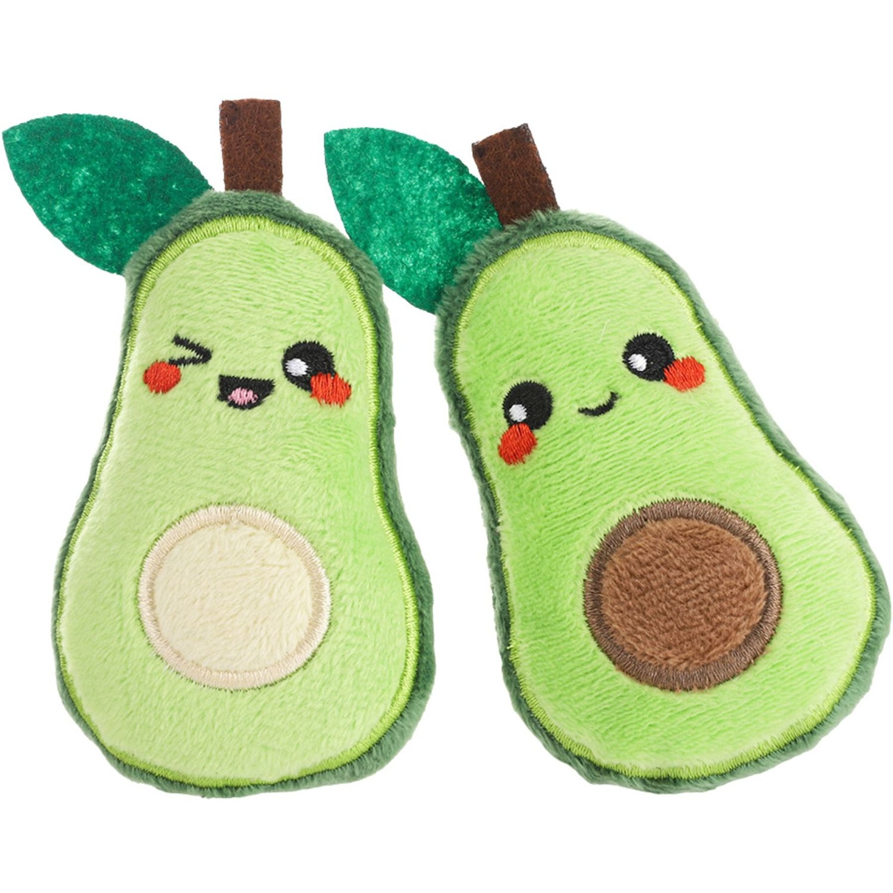HugSmart Avocado Variety Pack Plush Cat Toy with Catnip, 2 count